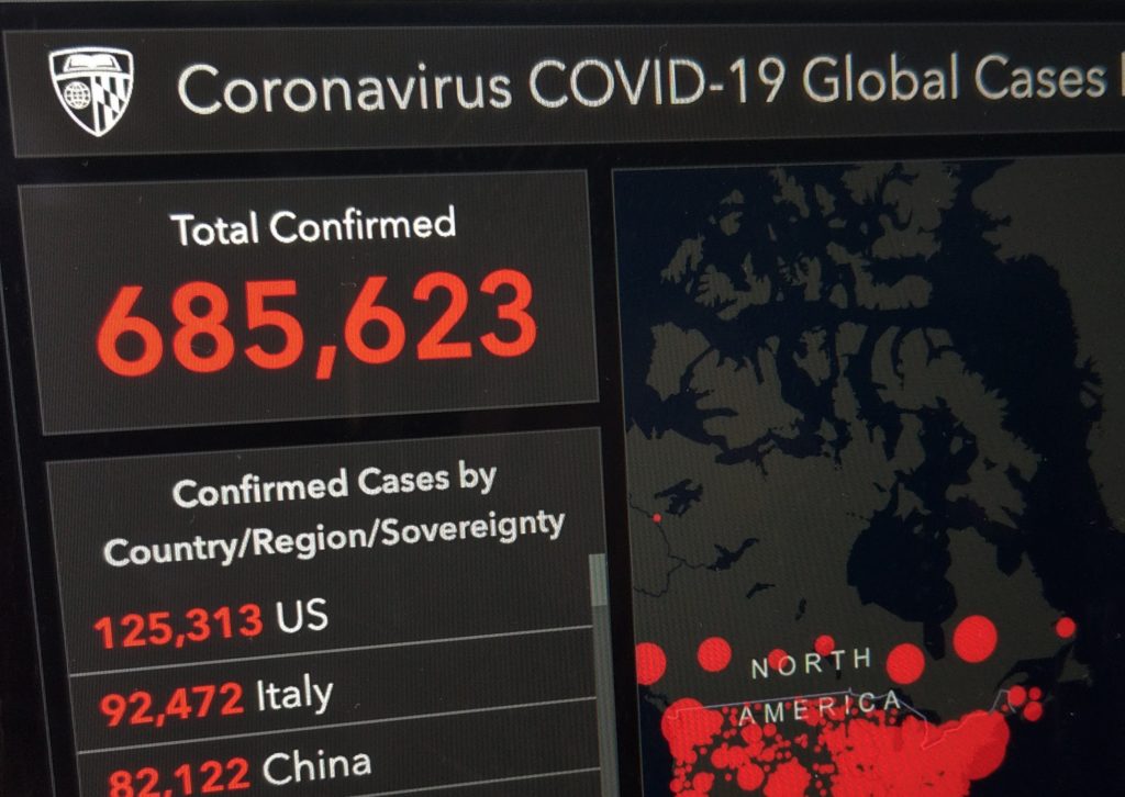 Coronavirus Covid19, statistiche contagi in tutto il mondo (29.03.2020)