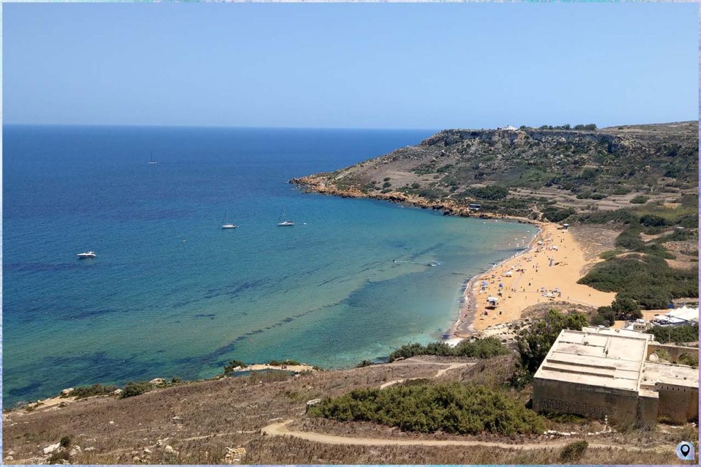 vista Ramla Bay da Calypso Cave