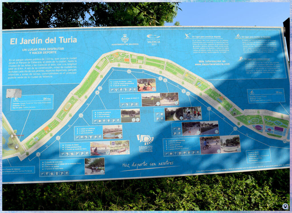 Il Jardí del Túria, mappa - Valencia